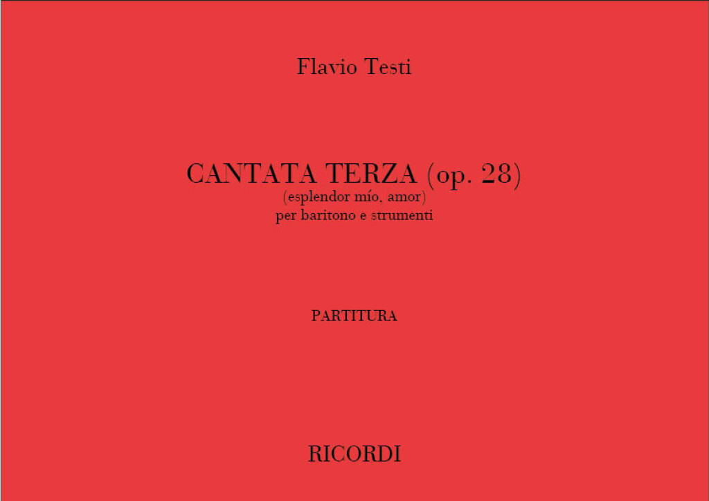 Cantate: Iii Op. 28 'Esplendor Mio, Amor'